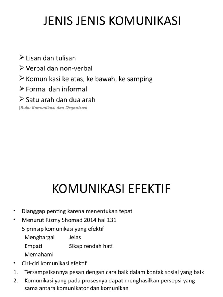 Jenis Jenis Komunikasi | PDF