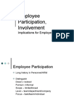 Employee Relations Lecture 9 Employee Involvement