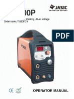 DC Pulse TIG / MMA Welding - Dual Voltage Order Code JT-200PDV