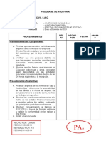 Programa de Auditoria Sin Ref