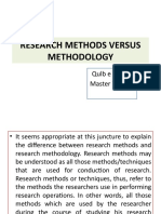 Research Methods Versus Methodology