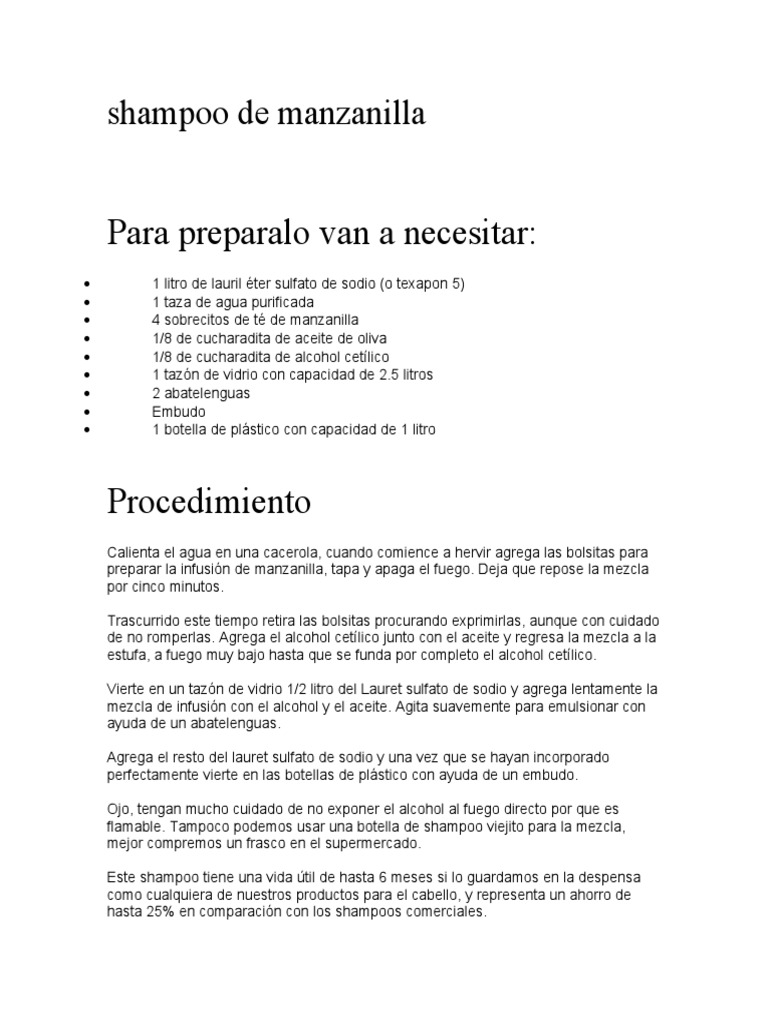 Shampoo de Manzanilla PDF
