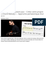 Mini leçons de guitare Jazz – Créez votre propre « Chord Melody » – Approche pentatonique d’un II V 