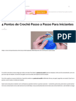 4 Pontos de Crochê Passo A Passo para Iniciantes - Revista Artesanato PDF