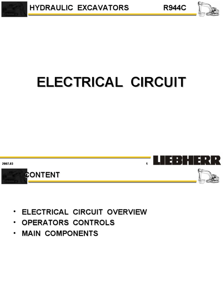 Electrical Circuit Overview for Excavators | PDF | Machines | Engineering