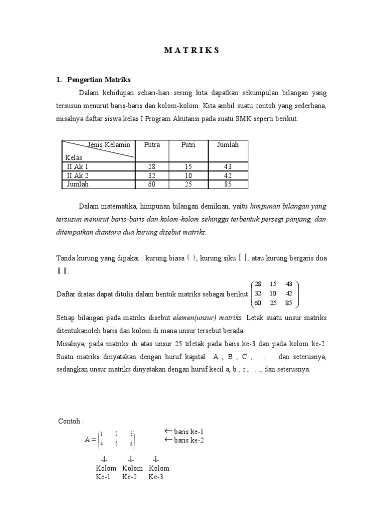Makalah Matematika Matriks