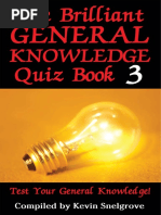 The Brilliant General Knowledge Quiz Book 3 - Kevin Snelgrove PDF