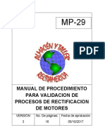 MP-29-Validacion de Procesos de Rectificacion