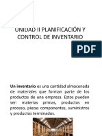 Unidad Ii Planificación y Control de Inventario