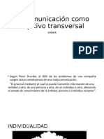 La Comunicación Como Objetivo Transversal