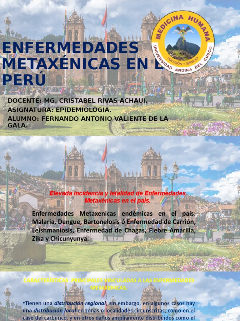 Enfermedades Metaxénicas en El Perú | PDF | Inmunología | Enfermedades