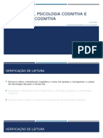 Cognitivismo, Psicologia Cognitiva e Psicoterapia Cognitiva