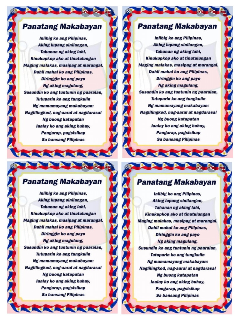 Panatang Makabayan | PDF