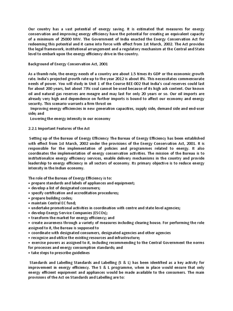 Energy Law PDF Energy Conservation Efficient Energy Use