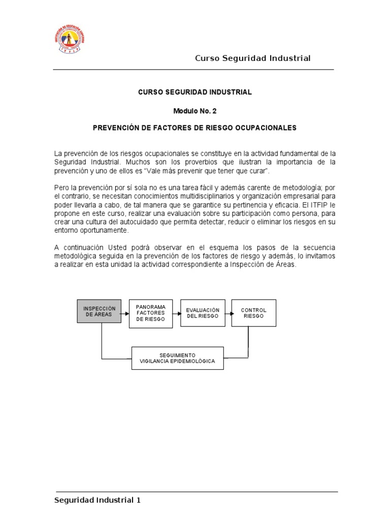 Prevención de Riesgos Laborales en Seguridad Industrial | PDF | Riesgo ...
