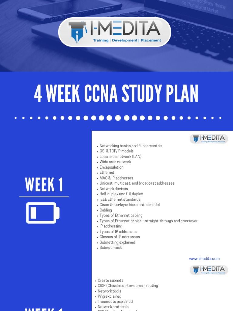 4-Week CCNA Study Plan Guide | PDF | I Pv6 | Ip Address
