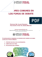 Errores Comunes en Los Foros de Debate