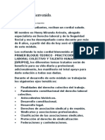 Desarrollo de Modulo Derecho Laboral Colectivo