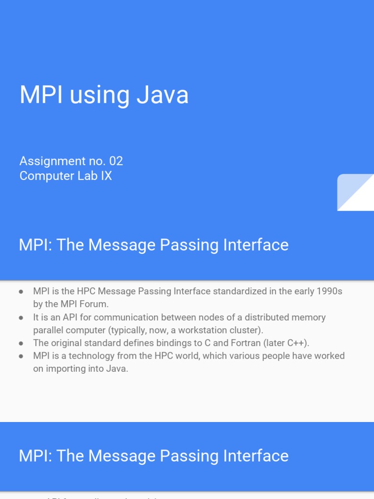 MPI Using Java PDF PDF Message Passing Interface Method