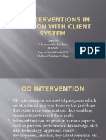 OD Interventions in Relation With Client System