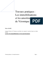 Travaux pratiques _ Les immobilisations et les amortissements de Véronique - PDF