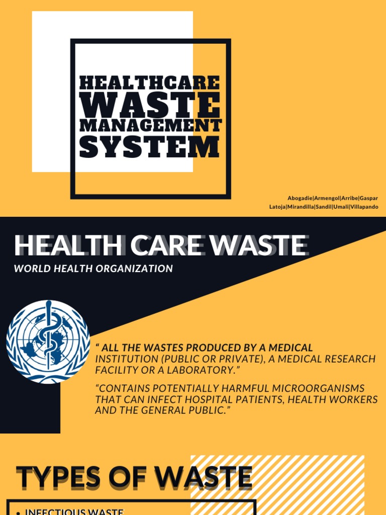 Healthcare Waste Management System Report PDF Waste Waste Management