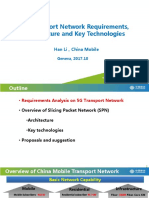 5G Transport Network Requirements, Architecture and Key Technologies
