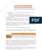 Plan maestro de producción para empresa con picos de pedidos