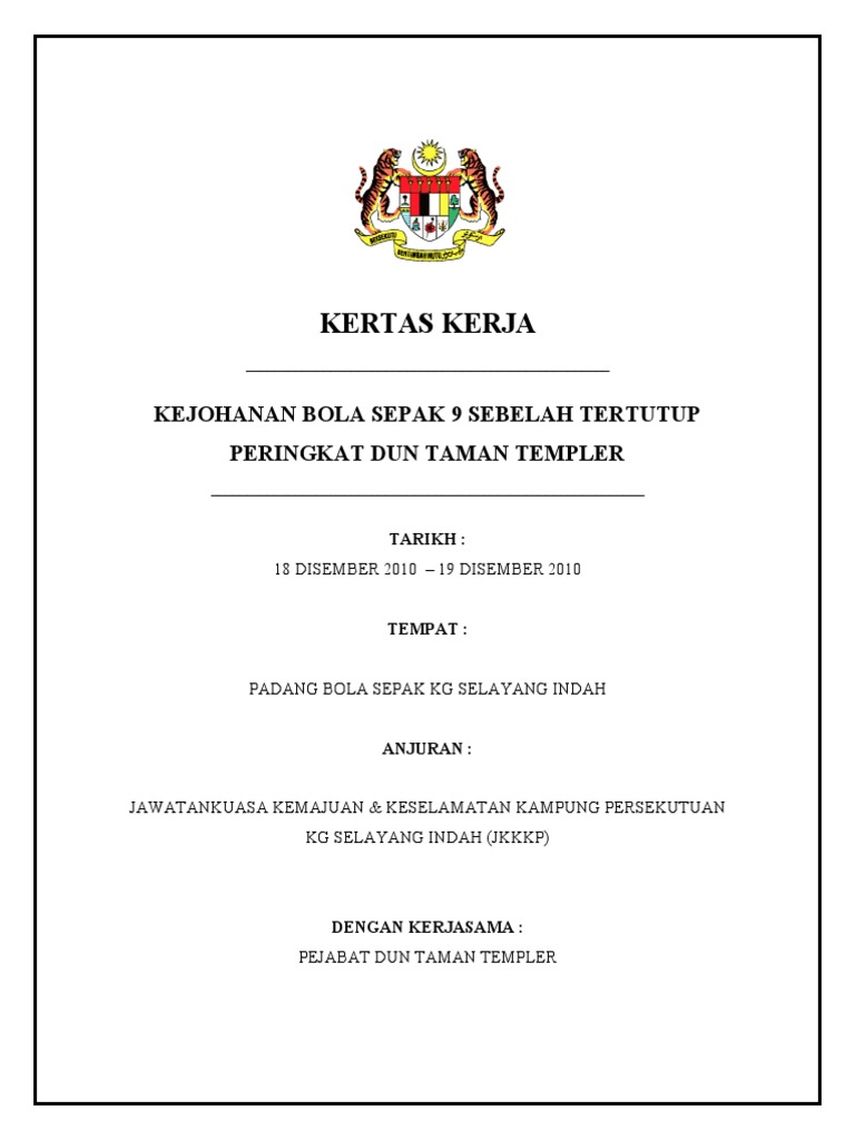 Poster Pertandingan Sepak Bola Contoh Poster