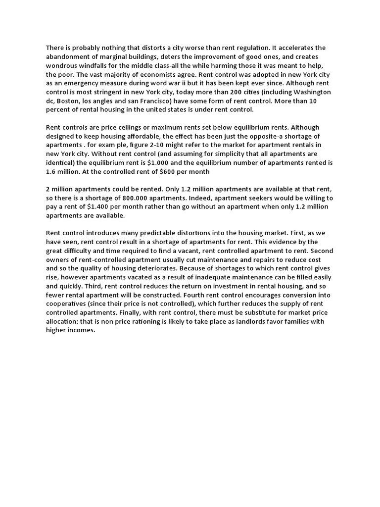 Economists on Rent Control Issues | PDF | Rent Regulation | Renting