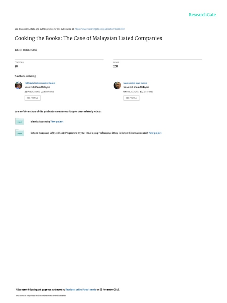 Cooking The Book PDF Financial Statement Accounting