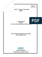 FEG-01-BEGF-101 (English) Assignment 2019-20 PDF