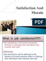 Job Satisfaction and Morale