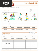 Worksheets Olympic and Paralympic Games PDF