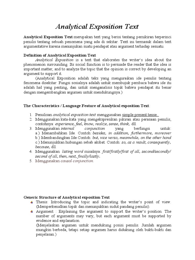 Analytical Exposition Text