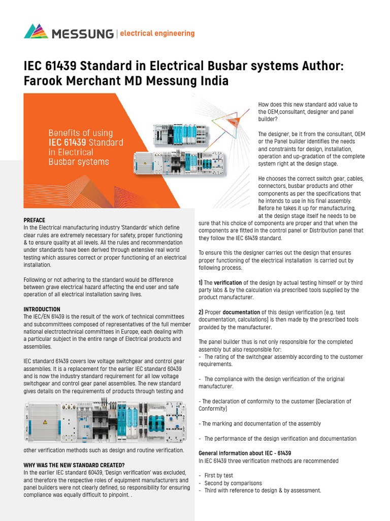 IEC 61439 Compliance for Busbar Systems | PDF | Verification And ...