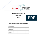 INRIA Innovation Lab CertiViBE Software Requirements