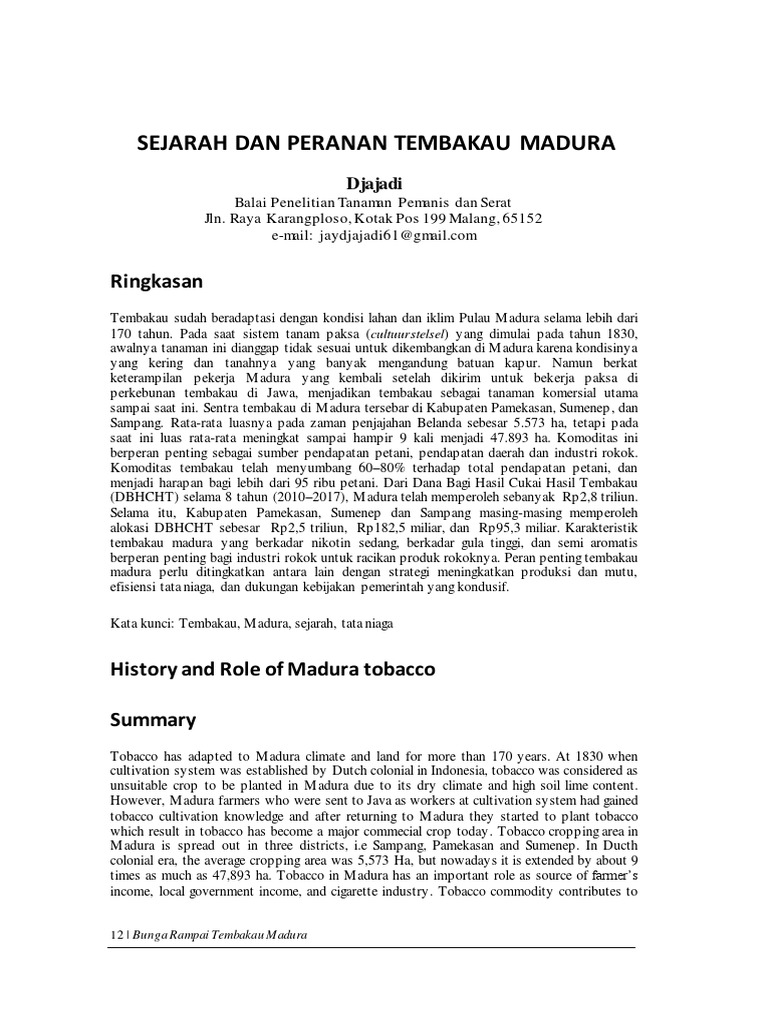 pengusaha tembakau madura berdiskusi dengan pejabat pemerintah