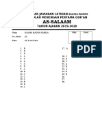 Lembar Jawab Latihan Bahasa Inggris KELAS 9