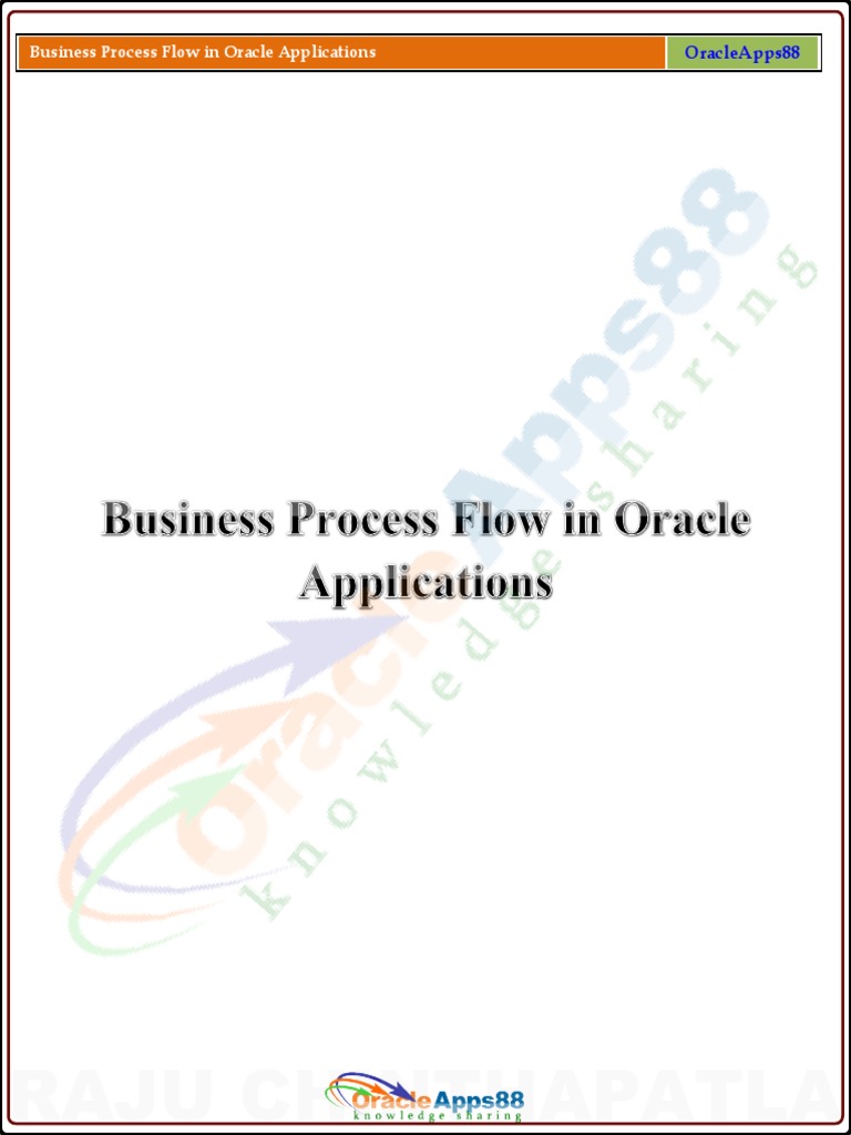 Business Process Flow in Oracle Applications PDF | PDF