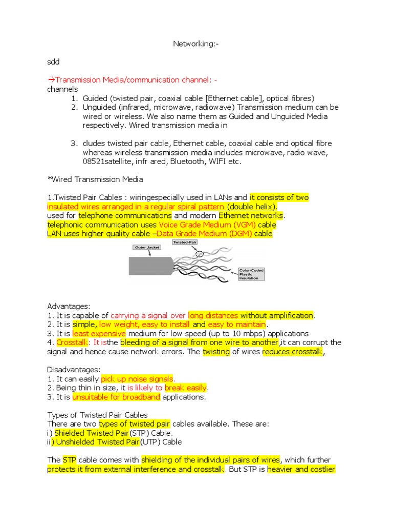 Networking Notes (Grade-12 CBSE Computer Science) | PDF | Network ...