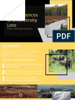 Consequences of biodiversity loss