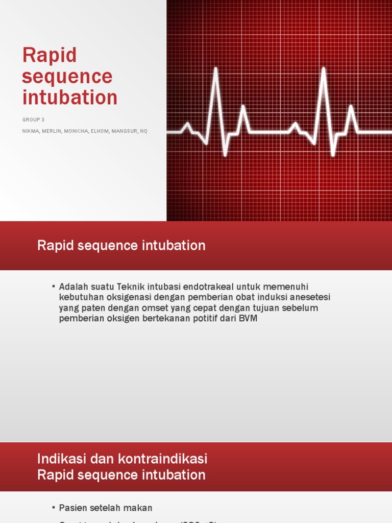 7 Ps dalam Rapid Sequence Intubation | PDF | Sains & Matematika