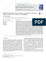 Municipal solid waste to energy generation. An approach for enhancing climate co-benefits in the urban reas of Bangladesh