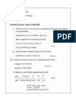 Ejercicios Resueltos Regla de Rufini y Division de Polinomios de Matematicas 5to Año PDF