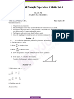 CBSE Sample Paper Class 6 Maths Set 4