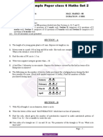 CBSE Sample Paper Class 6 Maths Set 2