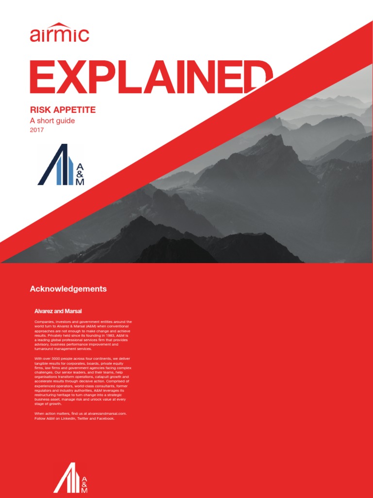 Explained Risk Appetite Pdf Risk Risk Management