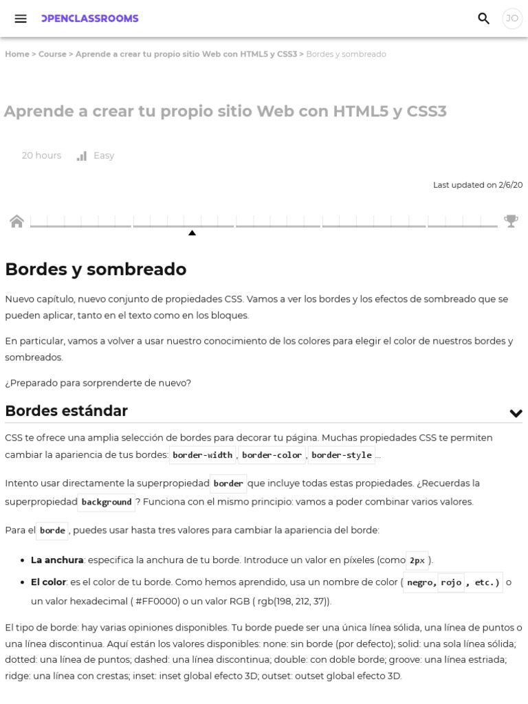 9 - CSS - Bordes y Sombreado - Sitio Web Con HTML5 y CSS3 PDF | PDF ...