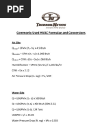 Hvac Formulae